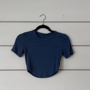 lululemon athletica Blue Crop Top